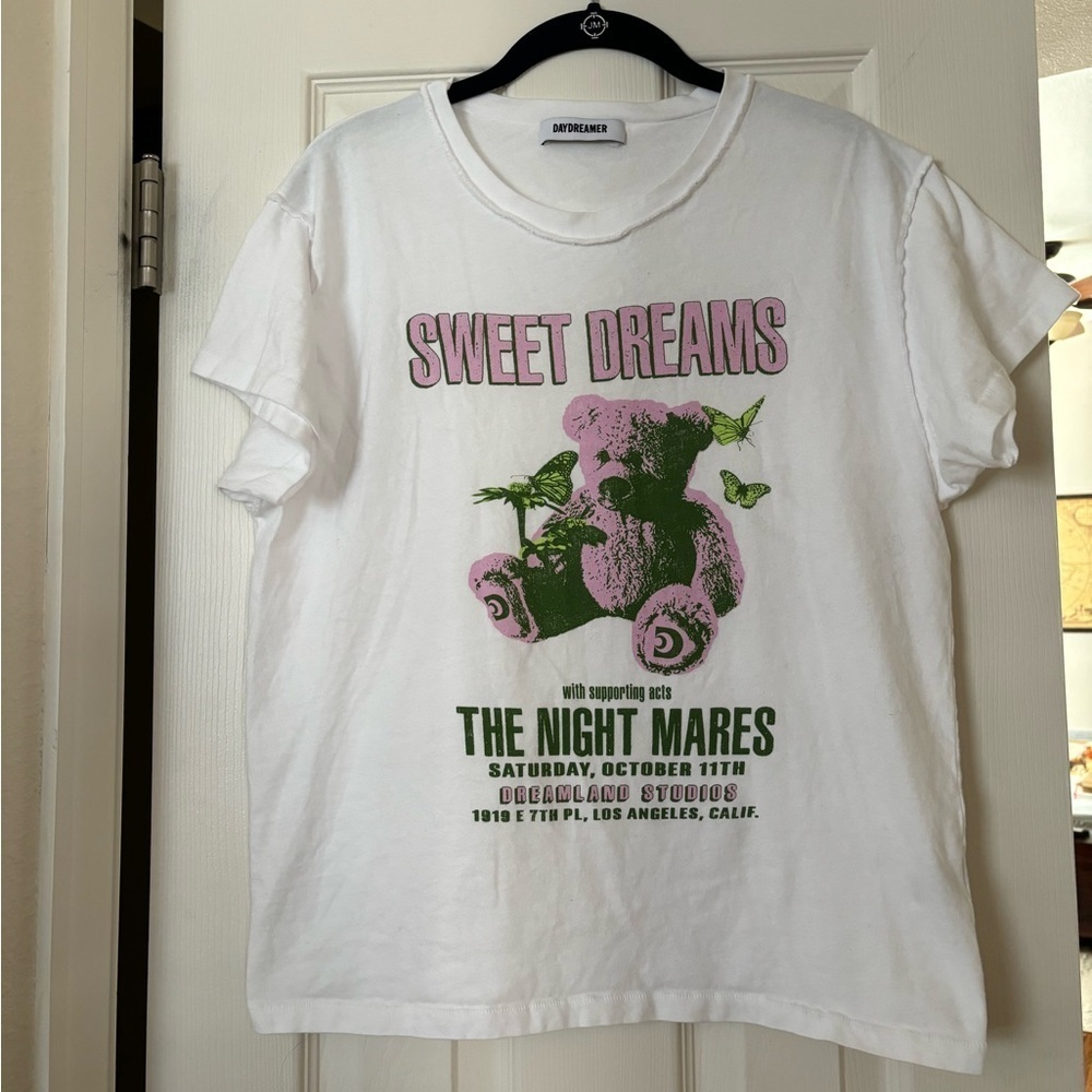 Daydreamer | Sweet Dreams Reverse GF‎ Tee, Optic White Sz L